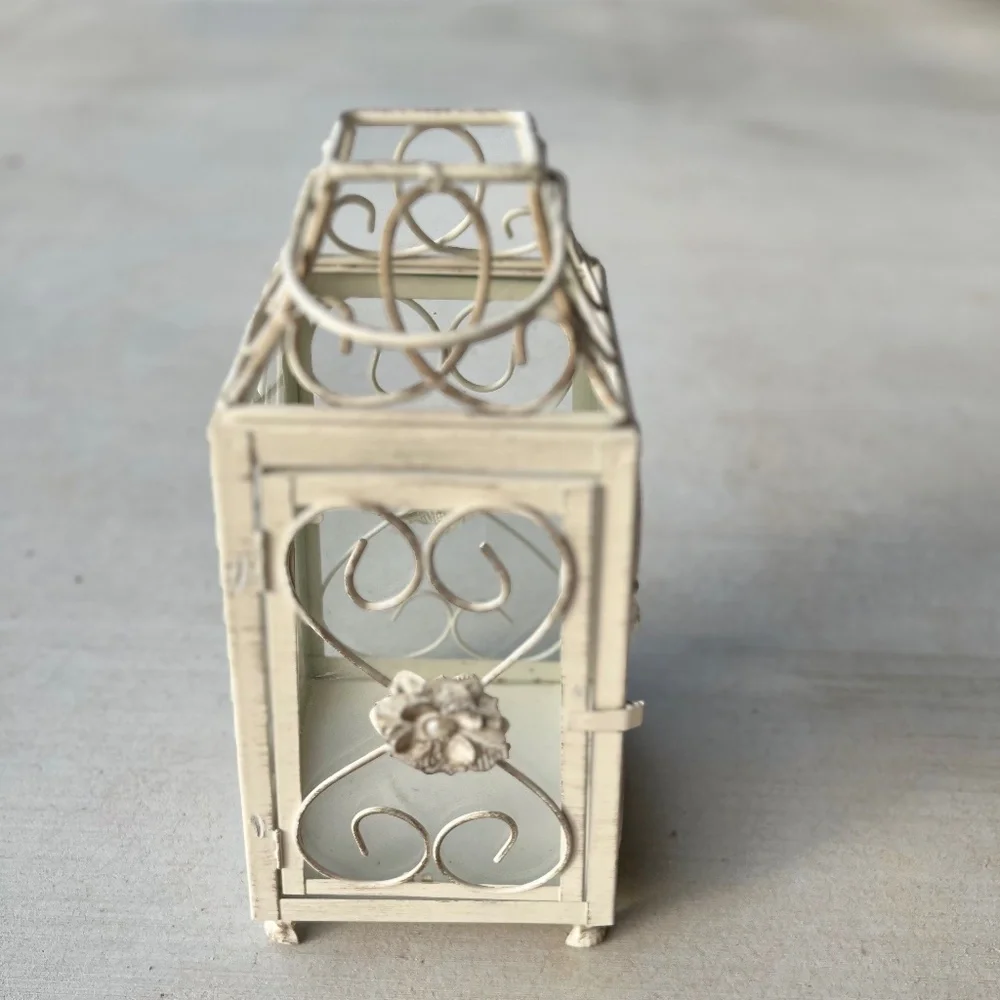 Pier 1 Imports Ivory Washed Lantern